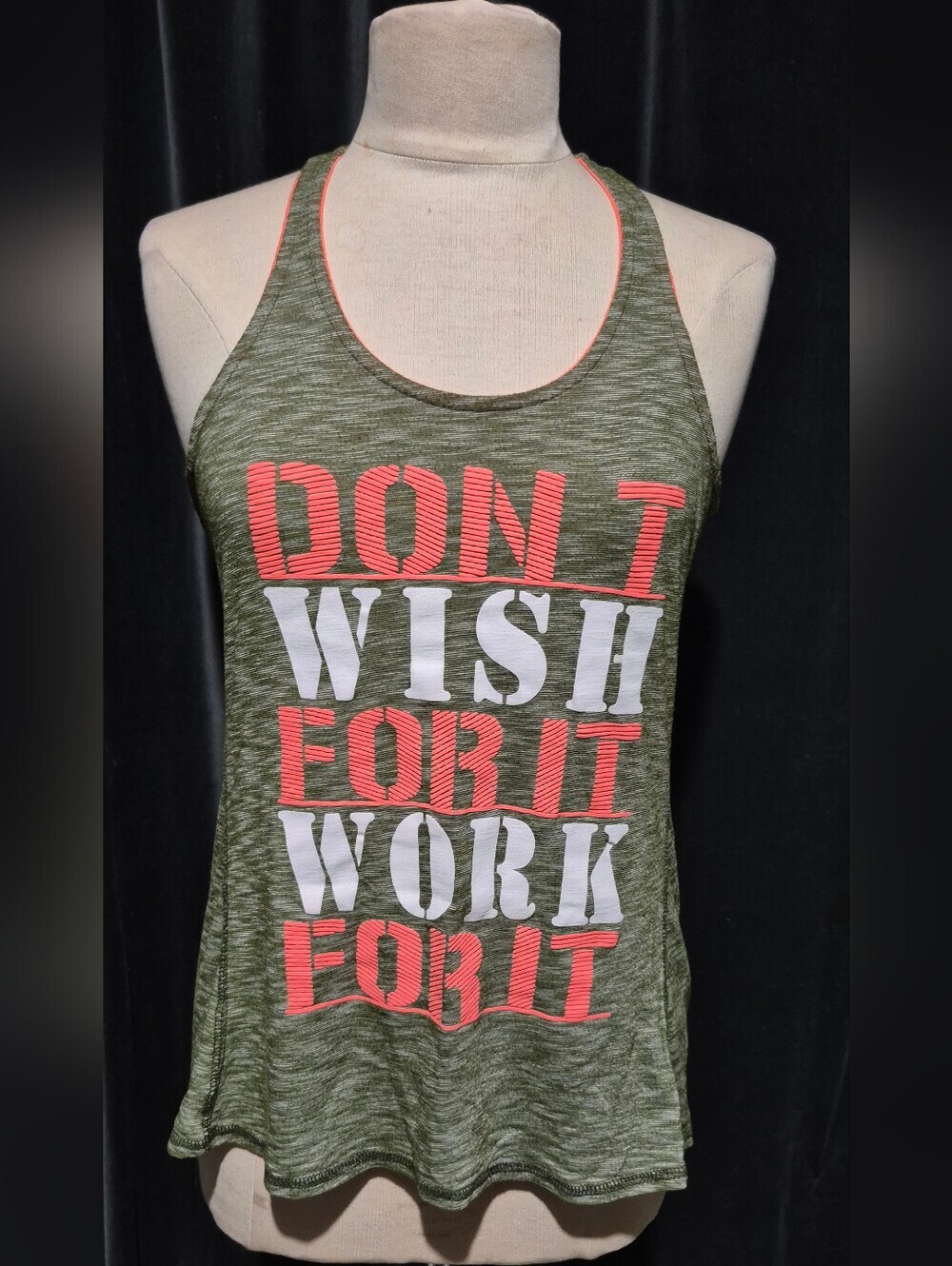 Motivational Olive Green Racerback Tank Top